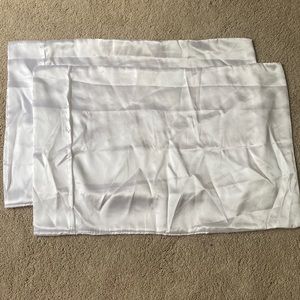 White Silk Pillow Covers